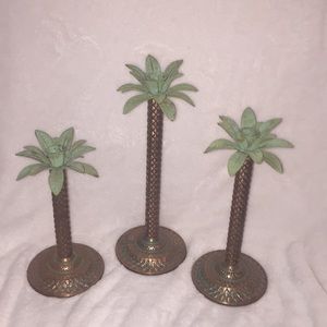 Palm tree candle holders